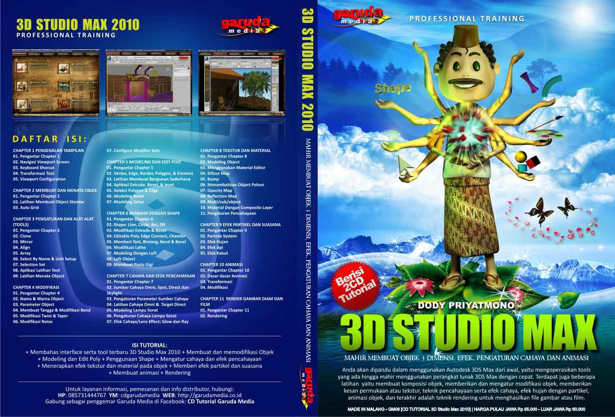 CD Tutorial 3D Studio Max Mahir Membuat Objek 3 Dimensi Efek